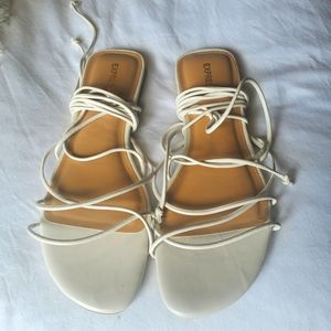 NWOT Express Strappy Tie-up Sandals